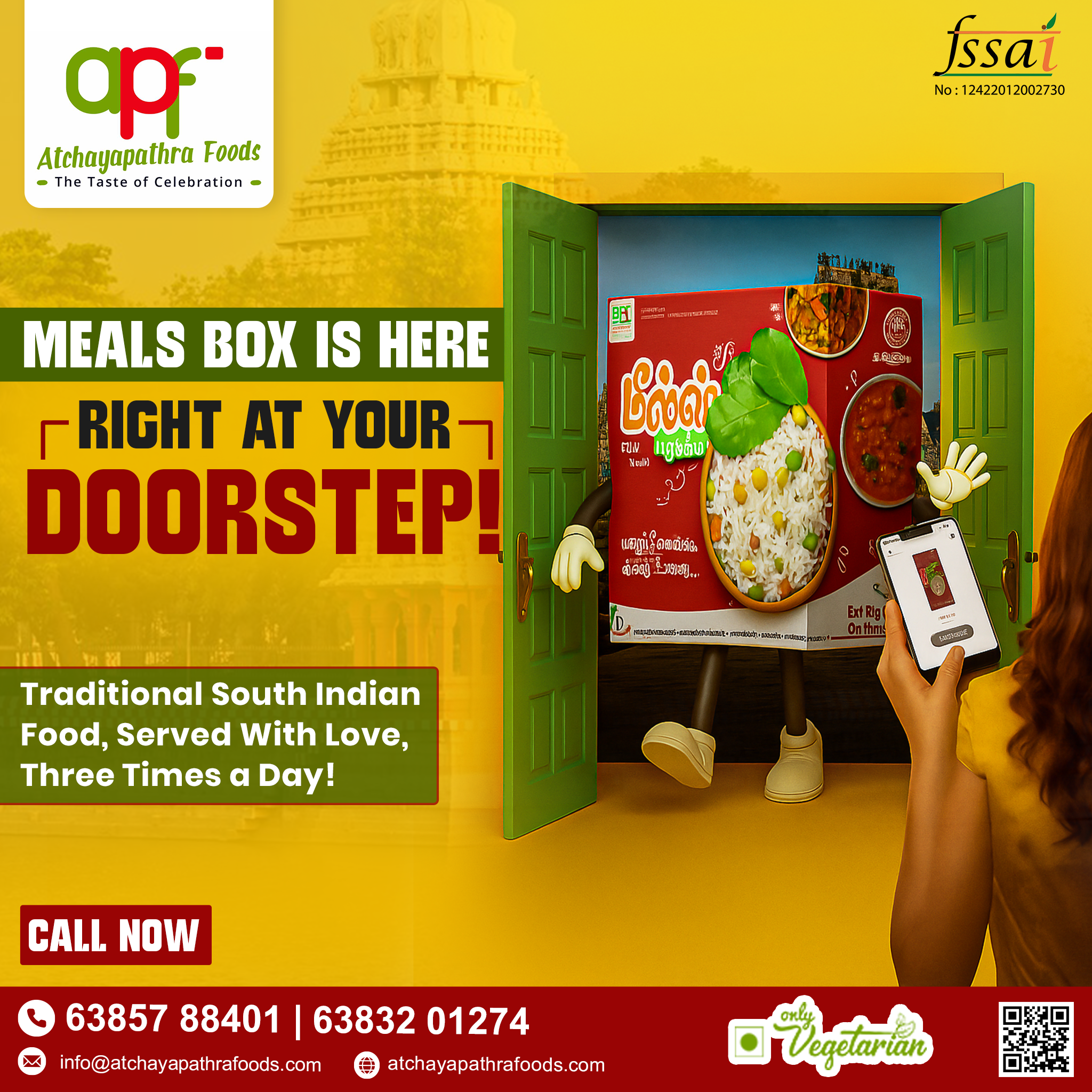 Enjoy Healthy Meals with Food Door Delivery in Madurai | Atchayapathra Foods