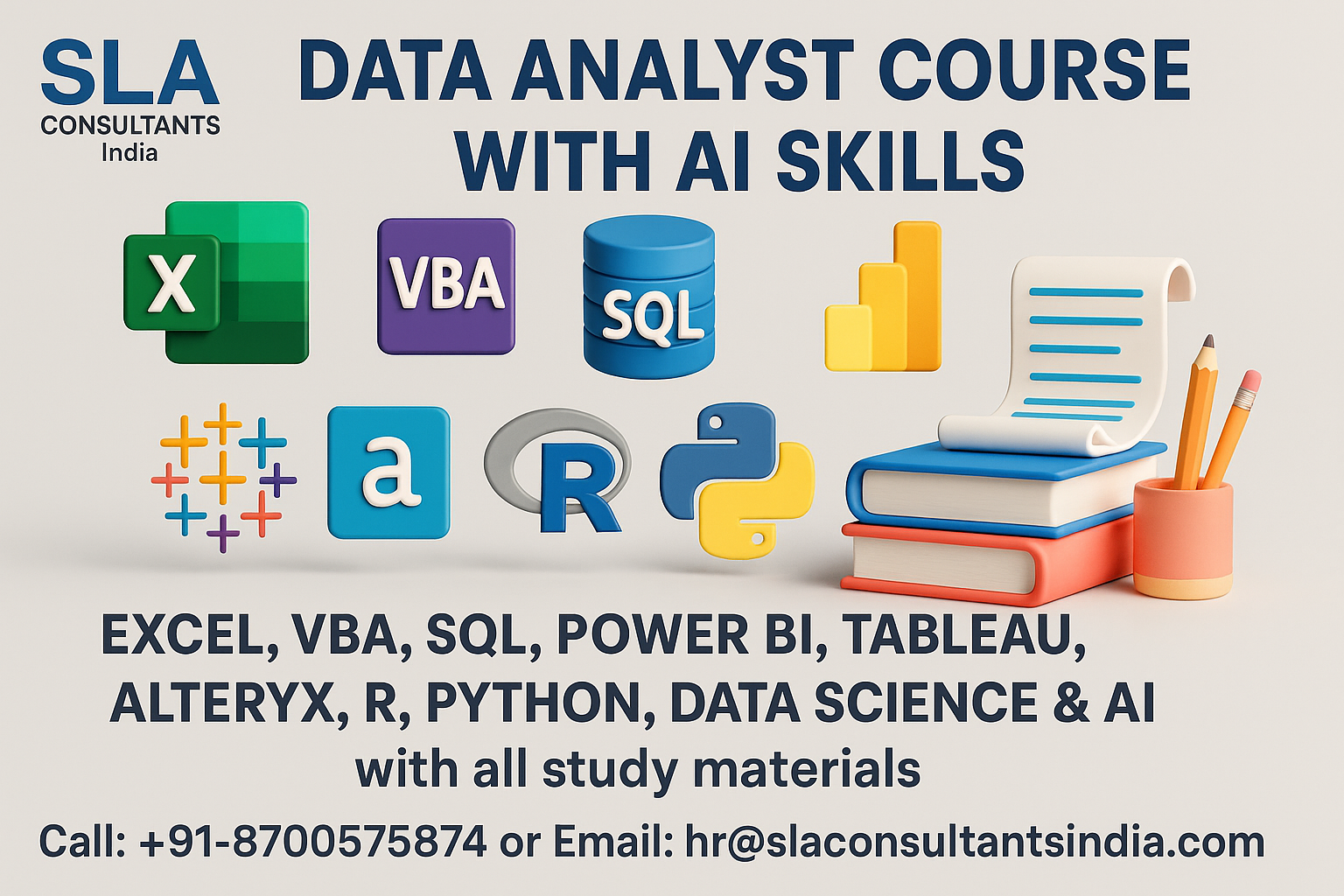 Affordable Data Analyst Course in Delhi – Unlock High-Paying Roles in Global Corporations with Free Alteryx, R & Gen AI Skills with Google Certification Support by SLA Consultants India